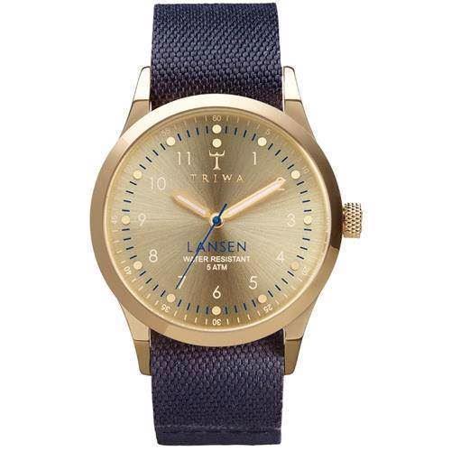 Image of Triwa Gold Lansen Navy Mono Canvas herreur